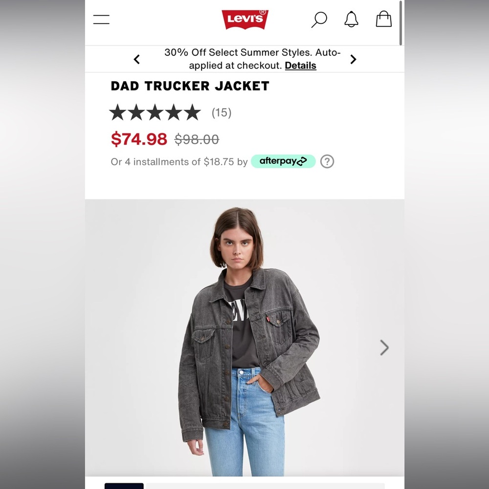 Levi’s Dad Trucker Jacket - faded black
